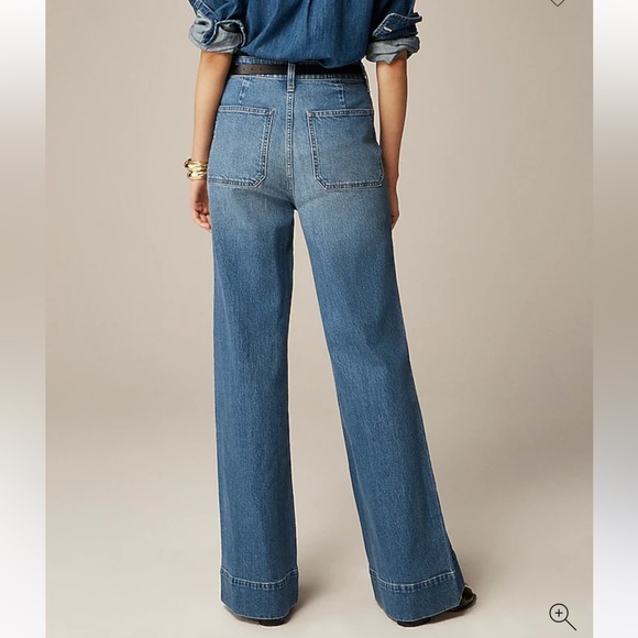J.Crew High-rise Sailor denim trouser in 1996 semi-stretch 28P - Picture 3 of 13